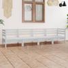 Vidaxl 4-Cz. White Pine Garden Lounge Furniture Set