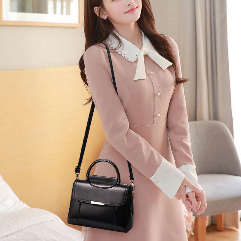 Women PU Leather Shoulder Student Messenger Bag Top-Handle Women Fashion Small Bags Female Designer