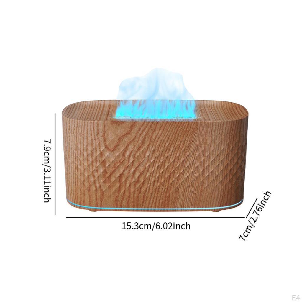 Flame Air Humidifier 2 Mode Fire Auto Off Switch 160ml LED Lights Essential Oil Diffuser