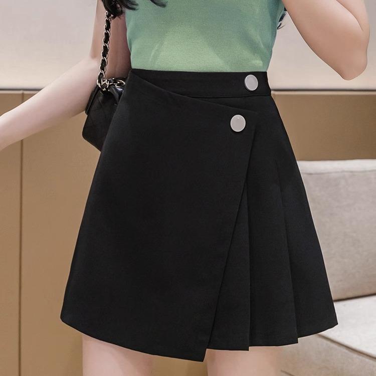 

2024 Spring Women s High Waist A-line Wide Leg Pants - Korean Style, Slimming, Petite Medium чёрный