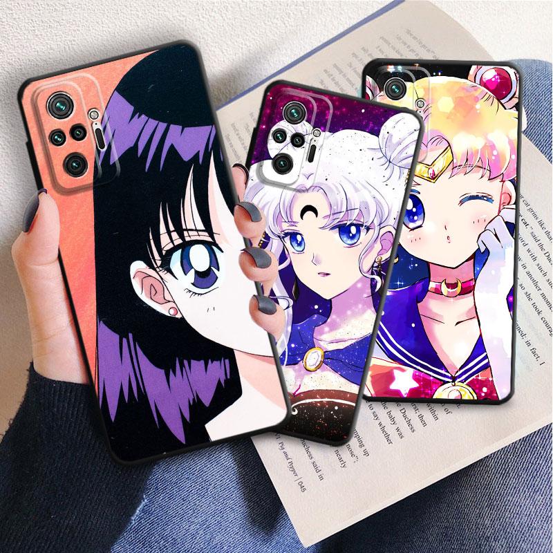 Husa de telefon pentru Redmi Note 9 11S 9S 11T 11 Pro 8T 10 Lite 7 10S 8 Husa moale TPU rezistenta la socuri Anime japonez Kawaii Sea Moon