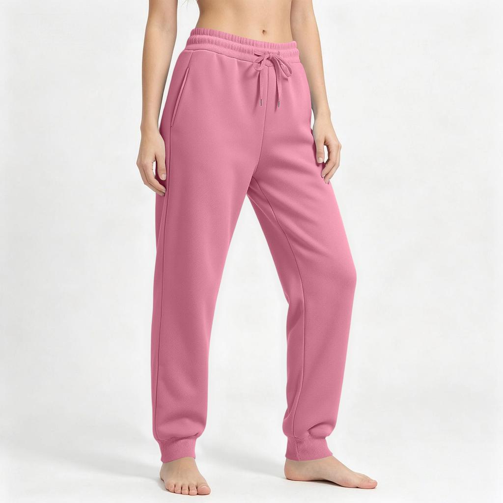 Women's Casual Color Drawstring Sweatpants with Pockets for Everyday Wear