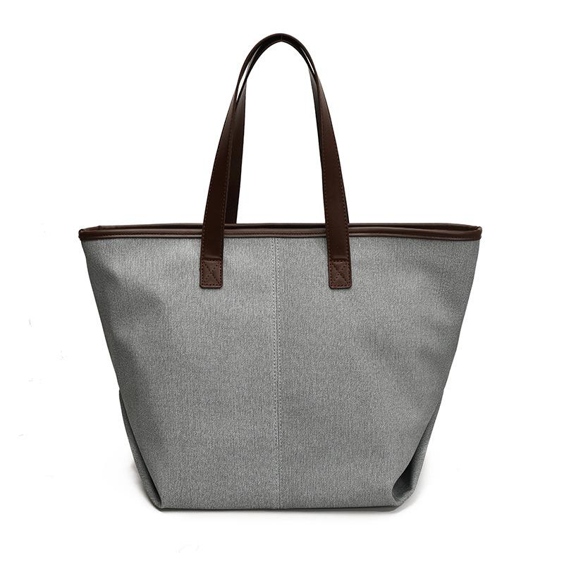 Stylish solid color simple bucket bag women's underarm bag new casual shoulder bag texture handbag