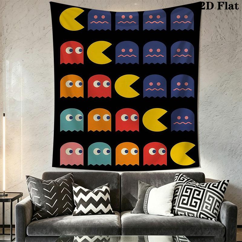 Pac-Man A Wall Hanging Printed Fabric Blanket Decorative Tapestries for Bedroom Living Room Home Decor