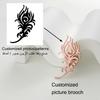 Personalized Company Painting Image Custom Brooch Lapel Pins Stainless Steel Collar Pin Gift Badges Jewelry for Clothes