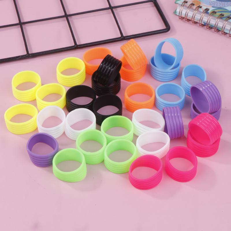 4Pcs/Lot Silicone Tennis Racket Grip Ring Handle Closure Rubber Sweat-Absorbing Band Fixed Stretchable Handle Tennis Accessories