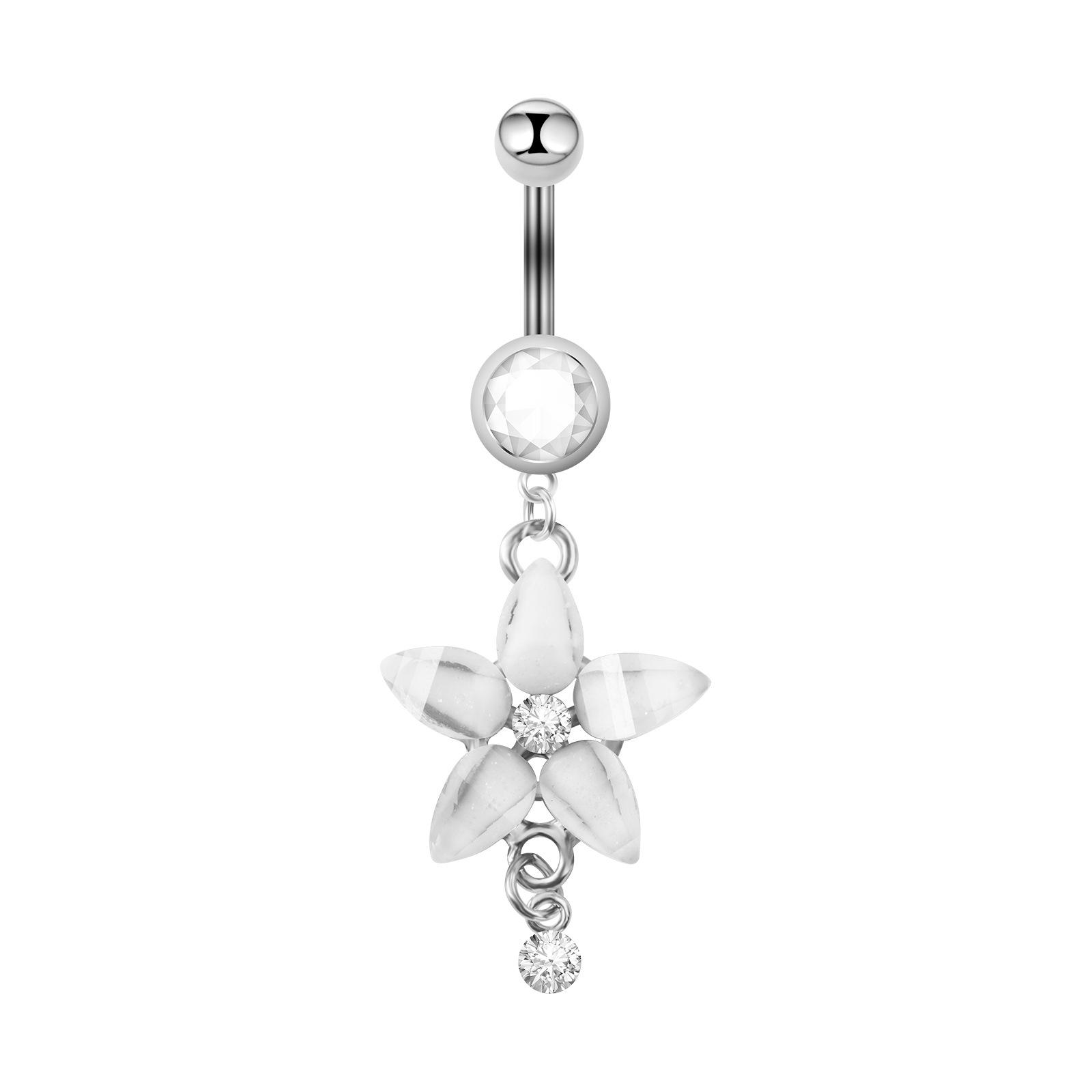 

Кольцо для пирсинга пупка из нержавеющей стали с инкрустацией цирконием