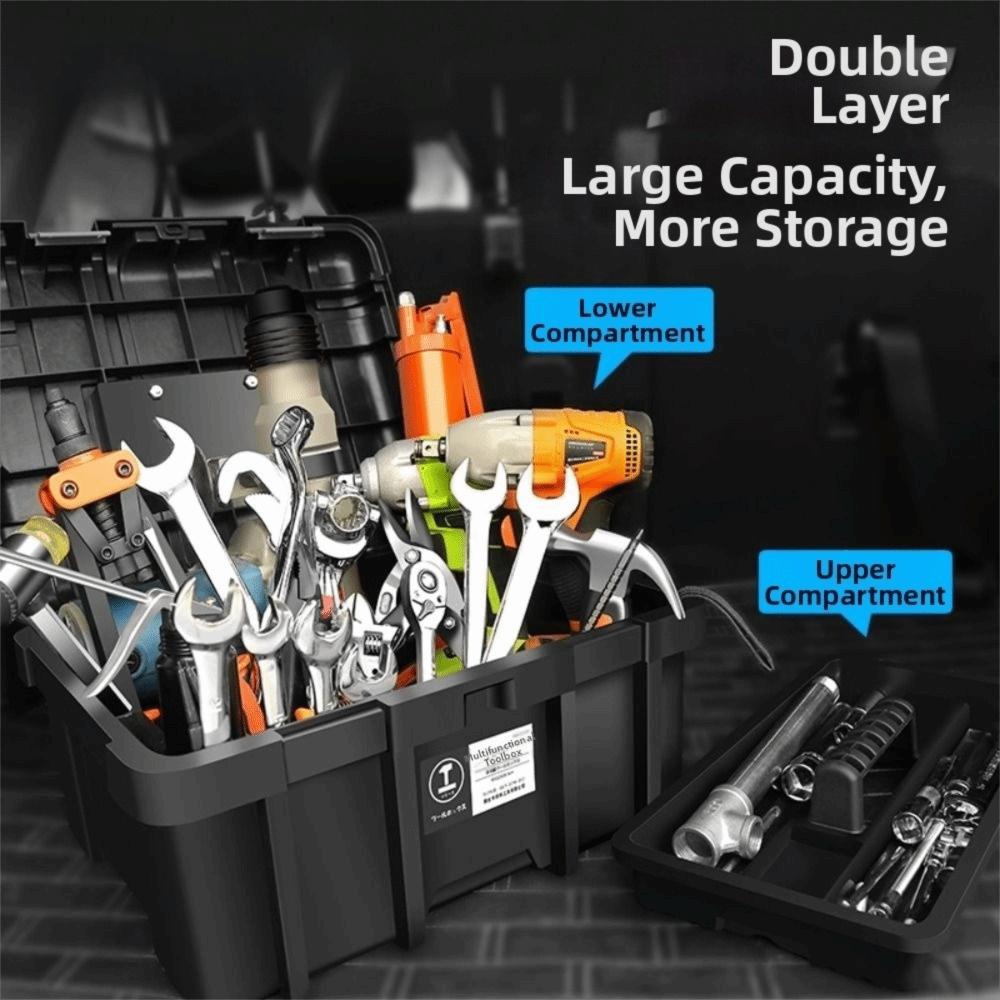 Koffer mit großer Kapazität Hardware-Teile-Box 22 Zoll Werkzeug-Organizer Garage Werkstatt