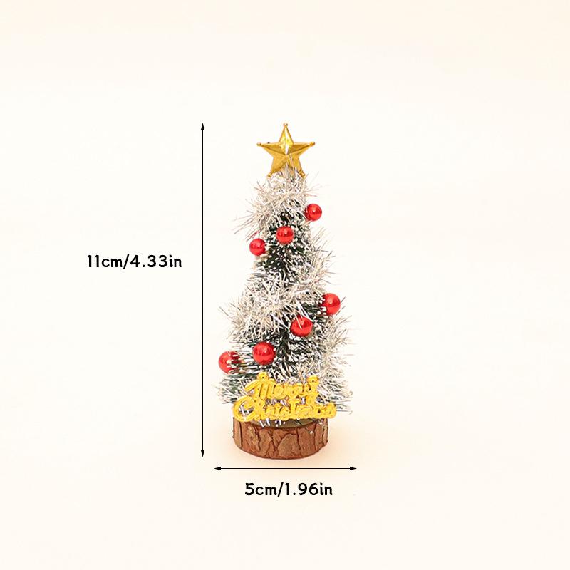 1/12 Dollhouse Mini Christmas Tree Cedar Tree Model Dollhouse Xmas Scene Decor Ornament Doll House Festival Decoration Toys