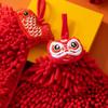 Red Hands Towel Red Wipe Cloth Chenille Cleaning Cloths Absorbent Eco-Friendly Chenille Material Home Bathroom Accessory