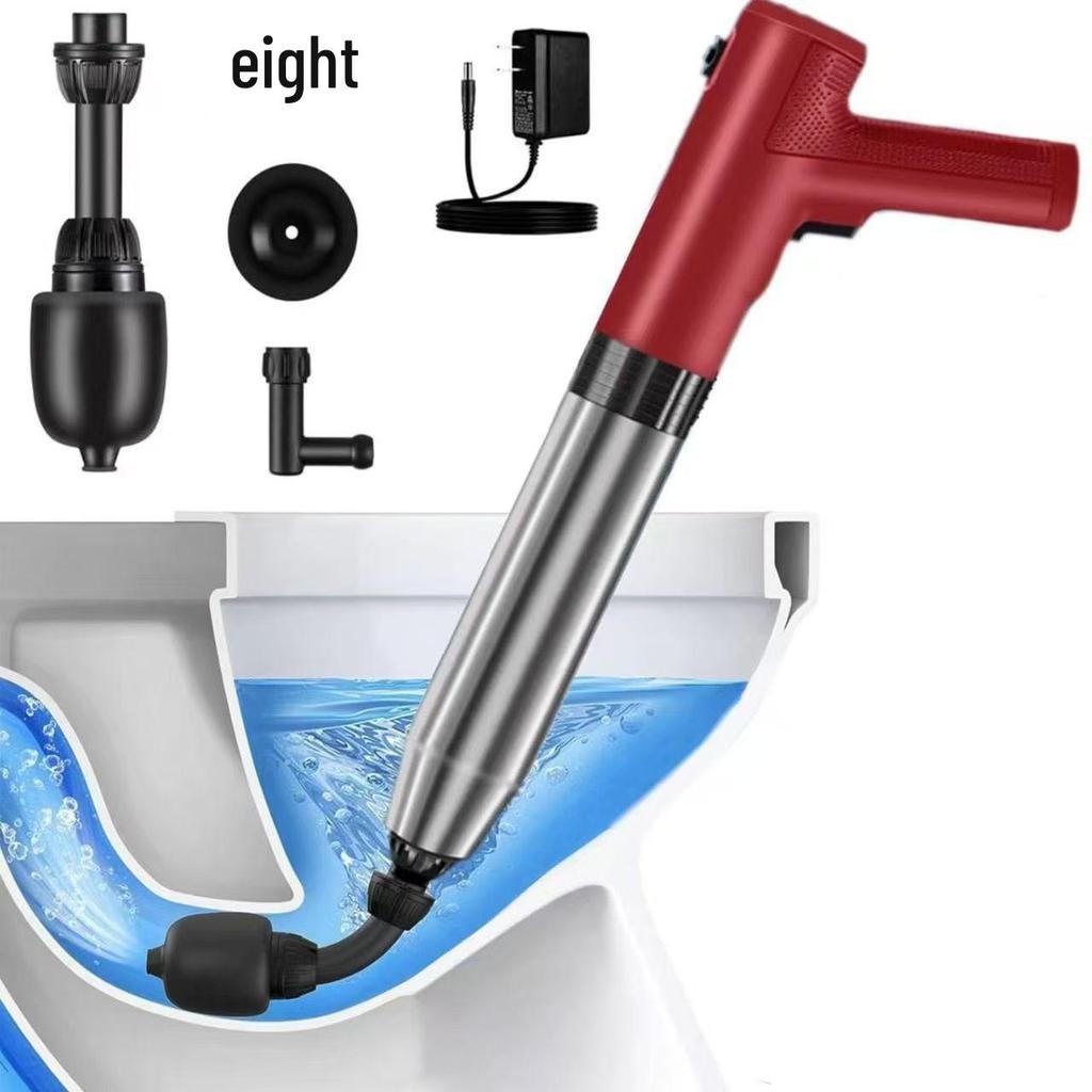 Stainless Steel High-Pressure Lithium Battery Toilet Unclogger