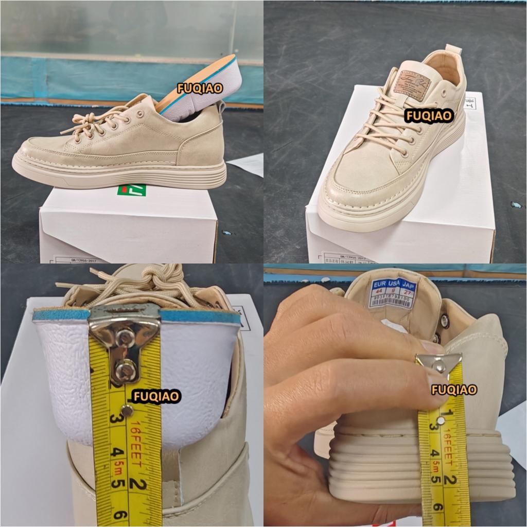 High-quality Cow Leather Spring Summer Heightening Shoes Elevator Shoes Men Height Increase Insole 5.5CM Sneakers Sport Shoes