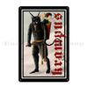 The Krampus Beware The Ill Behaved Print Krampus Greetings Metal Plaque Printing Decoration Garage Wall Mural Tin Sign Poster