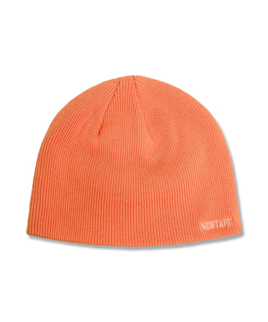 Nyuteib Oversized Lettering Cotton Short Beanie - Orange