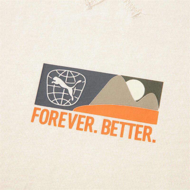 Puma Better Sportswear Tee Logo Breathable Print Outdoor Casual Retro Football Round Neck Pullover Short Sleeve T-Shirt Men Tops Snow-White 629292-87