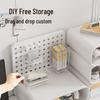 Customizable DIY Pegboard Desk Organizer Storage Box for Students