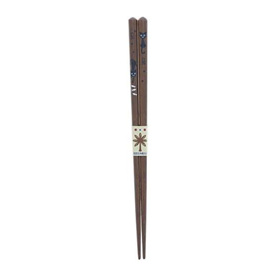 Ishida Made in Japan Chopsticks Cat Wooden (Natural Wood) Acrylic 18cm