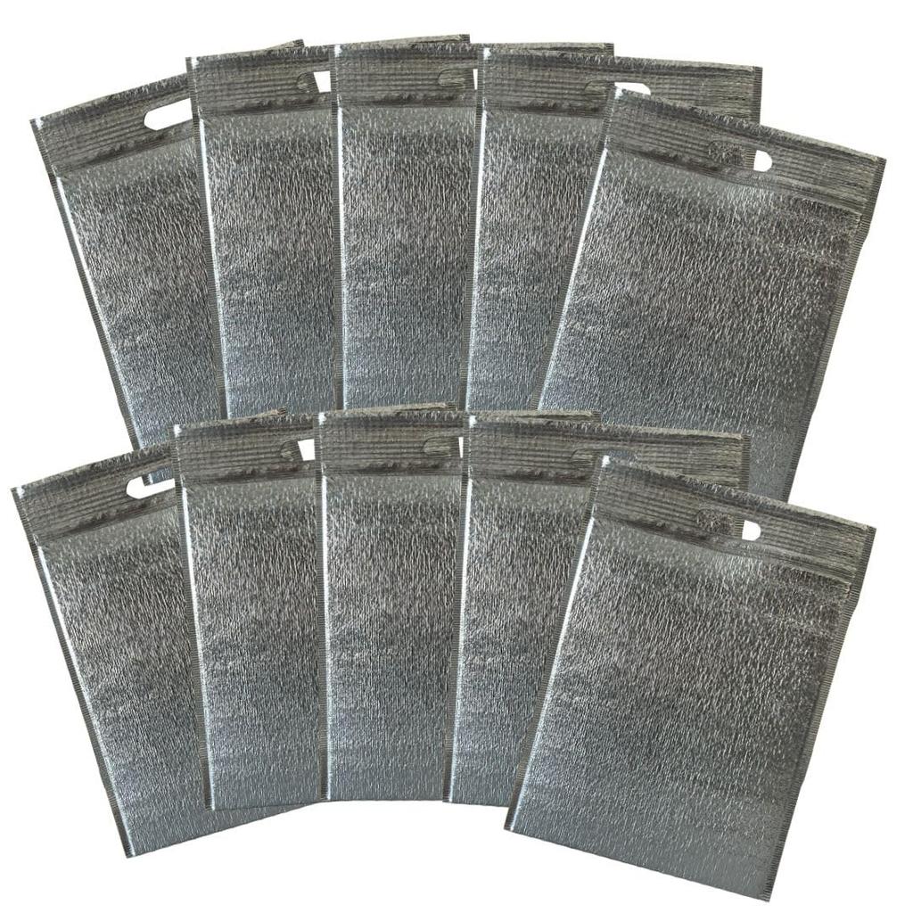 EINEY Cooler Bags, Insulated Storage Bags, Zippered Aluminum Cooler Bags with Handles, Commercial Use, 30x40cm, Pack of 10