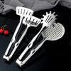 BBQ Thongs Stainless Steel Food Clip Steak Bread Clamp Kitchen Frying Oil Cooking Filter, 2010