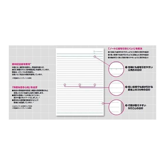 KOKUYO Note Campus Note A5 B-ruled 50 Sheets 10 Books Set No-105BNX10