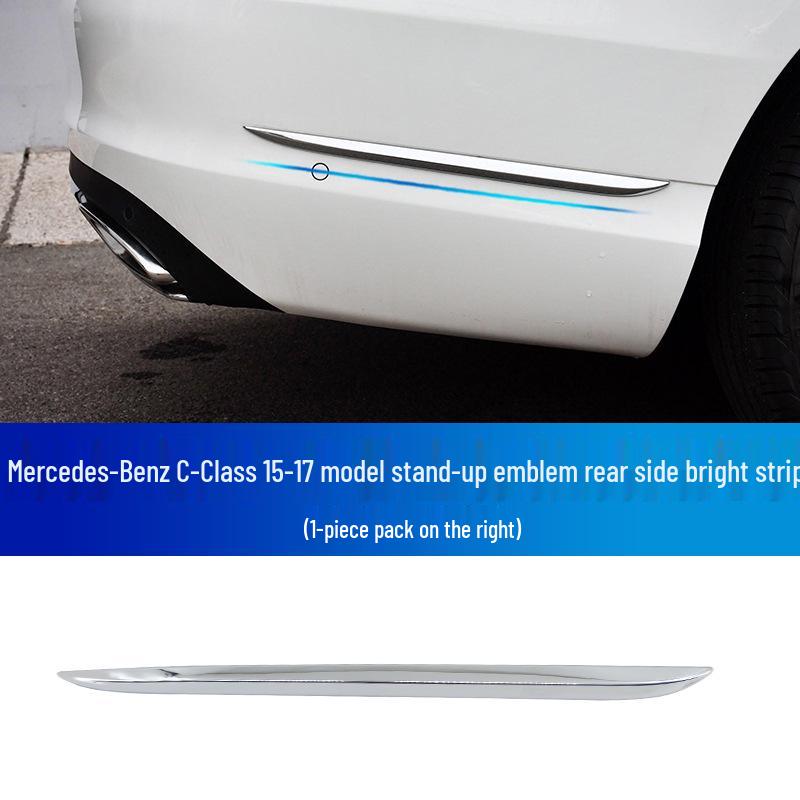 Mercedes-Benz C-Class Decorative Silver Strips: C180 Bumper, C200 Door, C260 Silver, C300 Style.