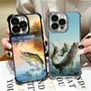 Hunting Fishing Man Plating Phone Case For Iphone 16 17 Pro Max Air 16E 14 15 Plus 12 13 Mini Anti-Fall Airabag Cover