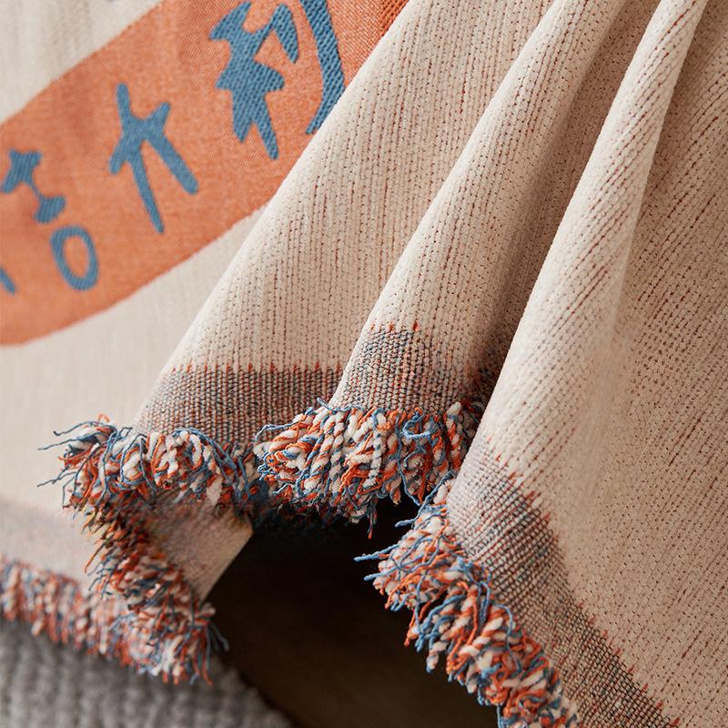 Chenille Sofa Towel Four Seasons All-Inclusive Sofa Cover Dust Cover Living Room Straight Row Sofa One Piece Cover Cloth