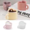 DIY Liebesherz Tasse Silikonform Aromakerzenbehälter Henkel Teetasse Gips Harzform Handgemacht Heimdeko Valentinstagsgeschenke