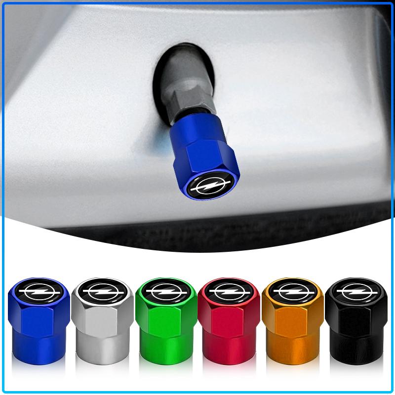 4Pcs Car Wheel Tires Bolt-in Valve Caps Badge Car Accessories For Opel Astra C G H Insignia J K Zafira B Corsa Vectra C Corsa C
