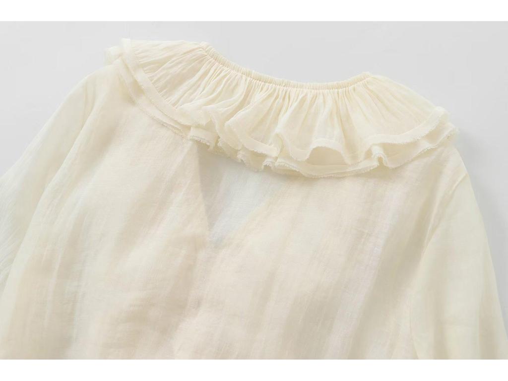 2024 Autumn European & American Style Women's Casual Layered Shirt