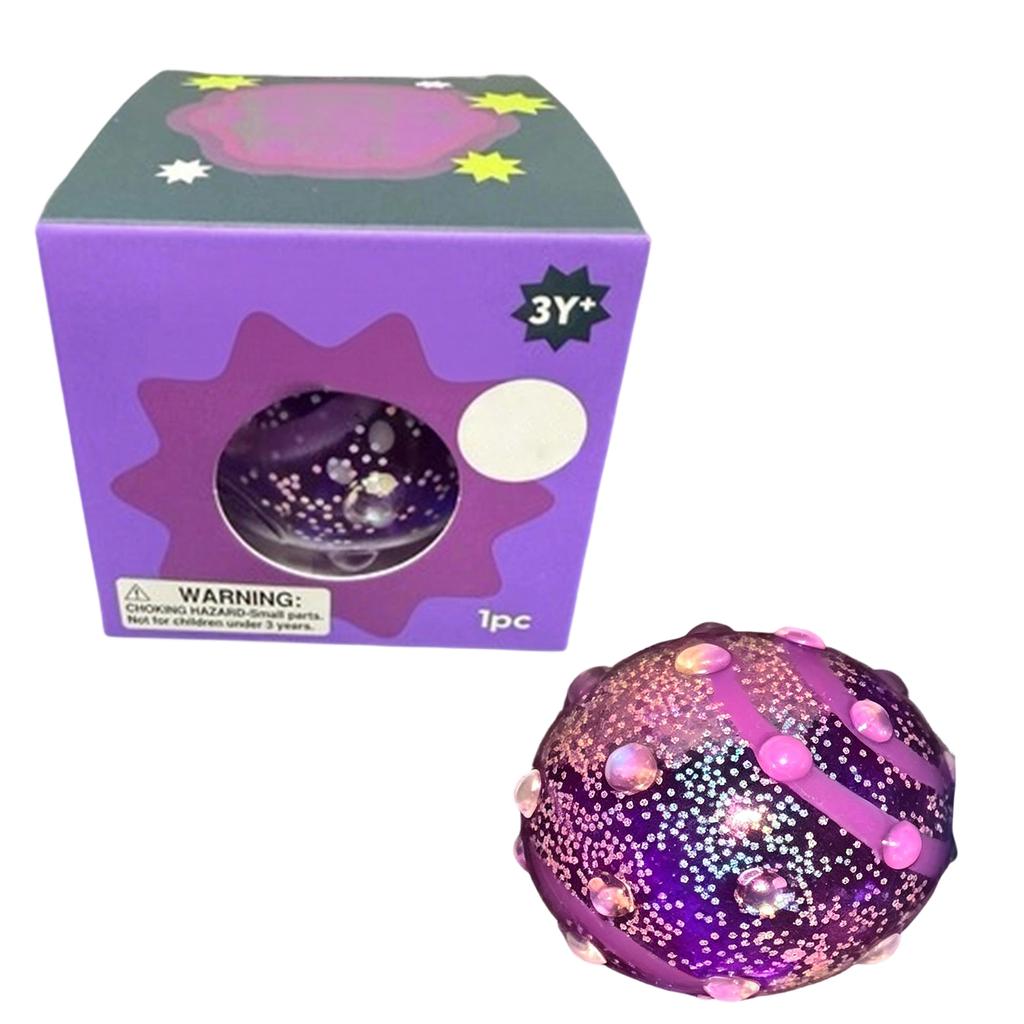 Soft Glow In the Dark Squeeze Toy Stress Relief Ball with Textured Surface and Flexible Material for Sensory Play and Relaxation