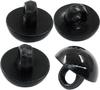 100x Black Portable And Widely Used Black Plastic Safety Eyes Sew On Buttons Domed Buttons Sewing