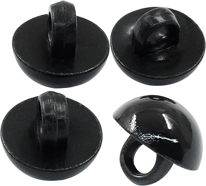 

100x Black Portable And Widely Used Black Plastic Safety Eyes Sew On Buttons Domed Buttons Sewing