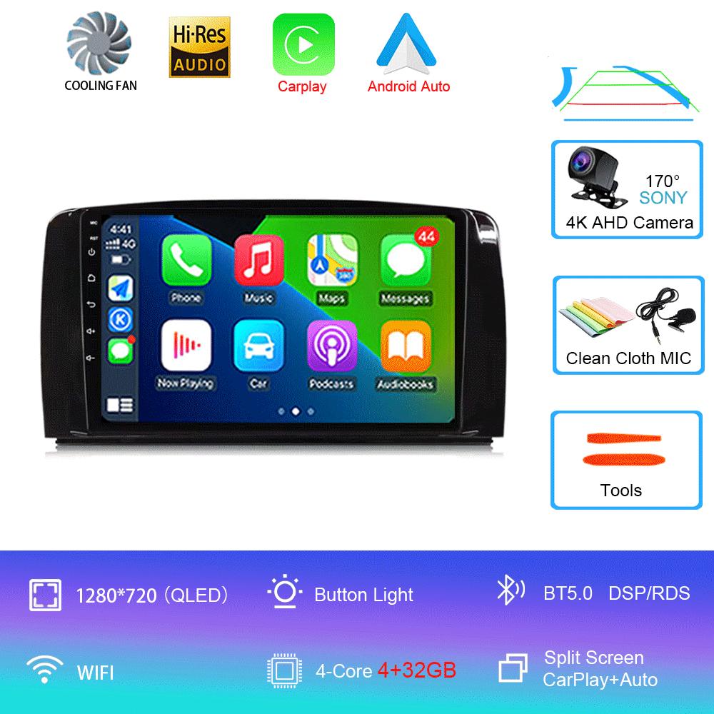Android14 For Mercedes Benz R-class W251 R300 Car Radio Multimedia Video Player GPS Navigation Carplay Stereo 5G WIFI 360 Camera
