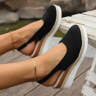 Sandali Zeppa Donna Lisci 2024 Bohemien Fatti a Mano da Donna Casual Comodi Espadrillas Scarpe con Plateau Sandalias De Mujer