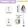 2D Flat Acrylic Cartoon Nurse & Doctor Card Holder, Retractable Badge Reel, Hospital ID Badge & Chest Pin for Doctors & Nurses