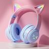 Słuchawki RGB Glow Bezprzewodowe Słuchawki 5.3 Kocie Uszy Bluetooth Słuchawki Sportowe Bluetooth Odtwarzacze MP3 Mikrofon Wyprzedaż Zestaw Słuchawkowy Gamer