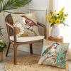 1/4pcs Vintage Floral Bird Throw Pillow Covers  Rustic Farmhouse Decorative Cushion Cases for Home Sofa Bedroom Cushion cover