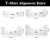 4pcs T-Shirt Ruler Guide Shirt Alignment Tool T-Shirt Alignment Ruler with Clothing Size Chart for Adult Youth Toddler Infant