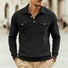 Men S Long Sleeve Polo Casual Sports Multi Pocket Sweatshirt
