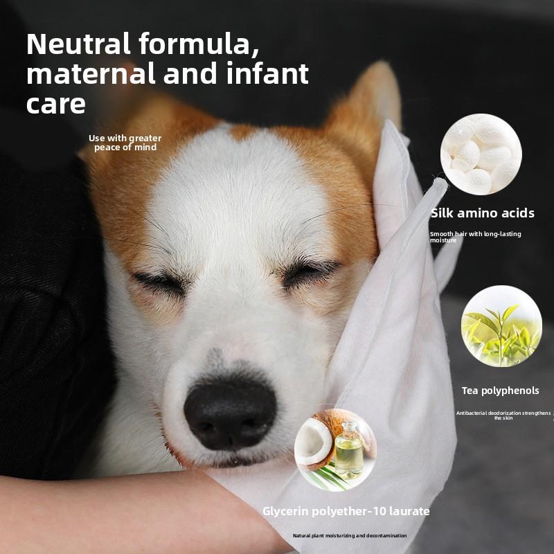 Pet Hand Sanitizer, Dog Bath Deodorizing, Disposable Cat Cleaning and Petting Pet Supplies, 8-piece Wet Wipes