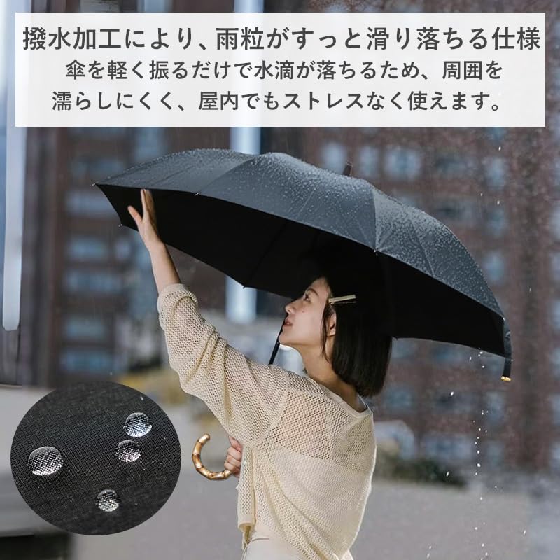 Folding Suitable for Both Sun and 8 UV Bamboo Simple Manual Includes Umbrella UV Shimoyama Umbrella, Rain, Ribs, Foldable, Unisex, Protection,