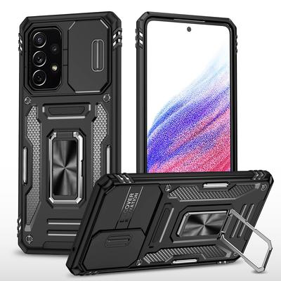 For Galaxy A53 5G Phone Case, Kickstand+Camera Lens Protector Heavy Tough Shockproof Cover For Samsung Galaxy A73 A33 A23 A13 5G