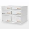 MUJI Polypropylene Small Item Storage Case Large 2 Drawers White Gray 83831929