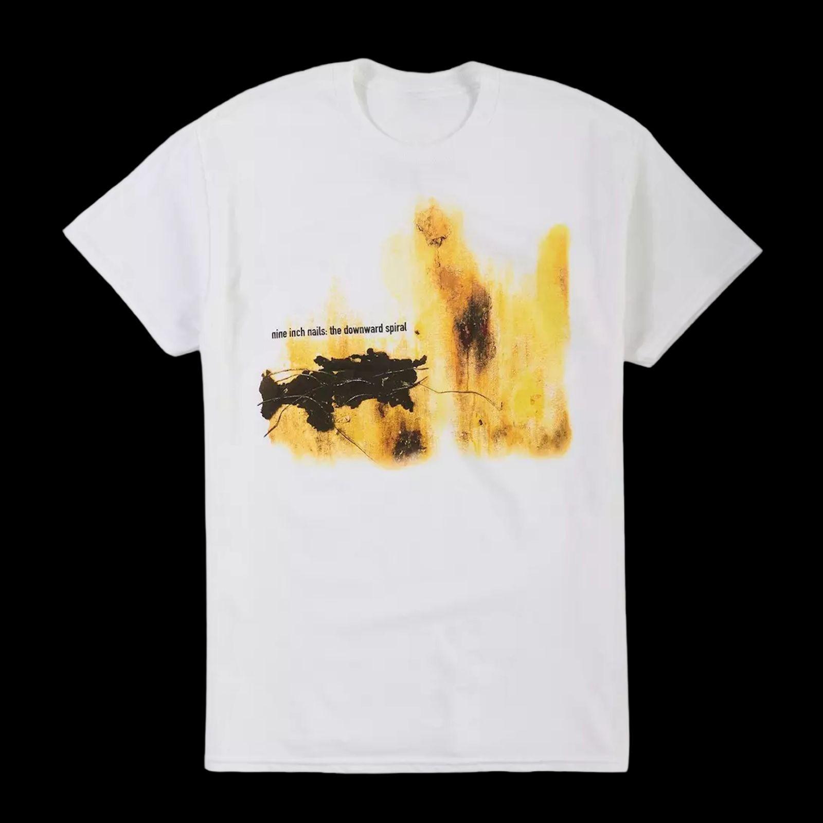 NIN Nine Inch Nails The Downward Spiral T-Shirt - White Size S-5XL S