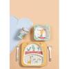 Homemiyn Five-piece Bamboo Fiber Children's Tableware Strawberry Pattern Kid Sets