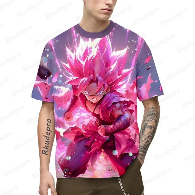 Léto Novinka 2024 Hot Men Japan Anime Goku All Over 3D tisk Cosplay Dětská Streetová trička Unisex Velká velikost Top