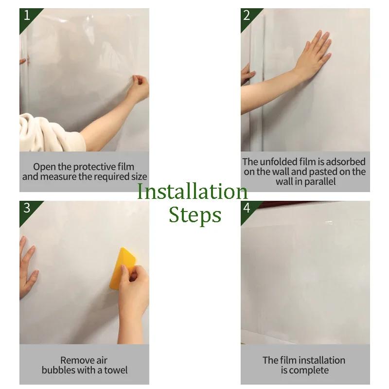 Home Transparent Electrostatic Wall Clear Stickers Protective Film Removable Scratch-resistant Anti-dirty No Hurt the Wall PVC