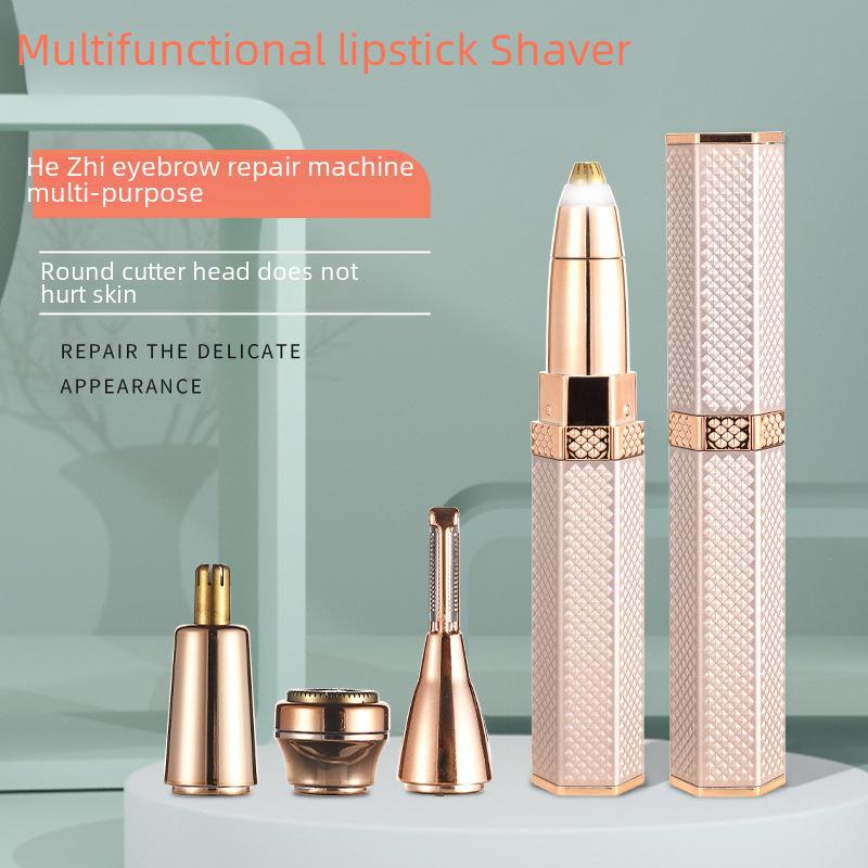 Patent Electric Lipstick Shaver: Multifunctional Eyebrow Trimmer & Ladies Shaver, Rechargeable