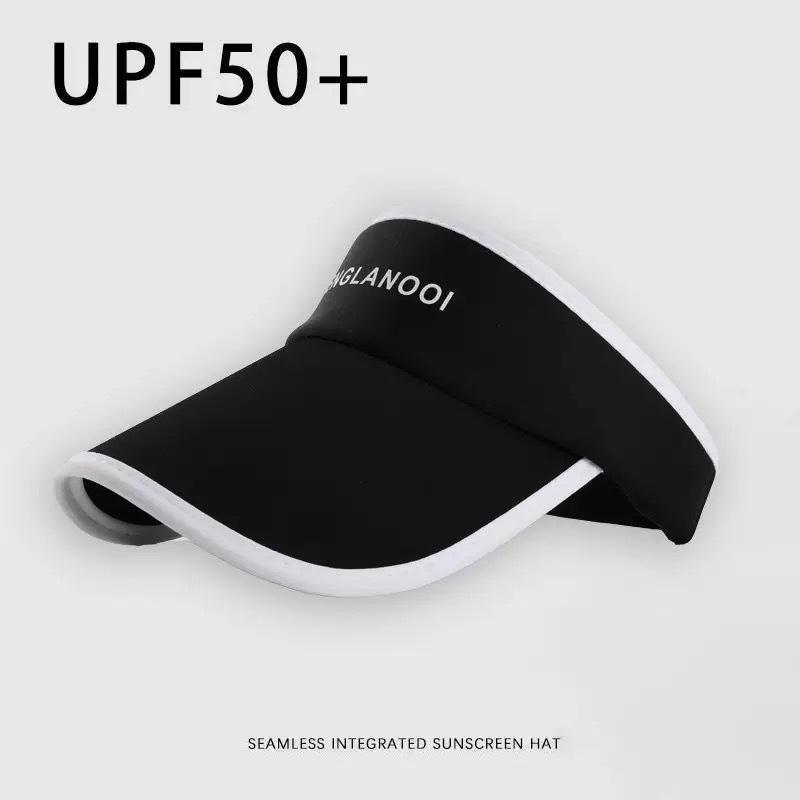 Traceless integrated sunscreen cap Summer UV protection foldable sunscreen cap Ultra light empty top hat Large brim sun hat
